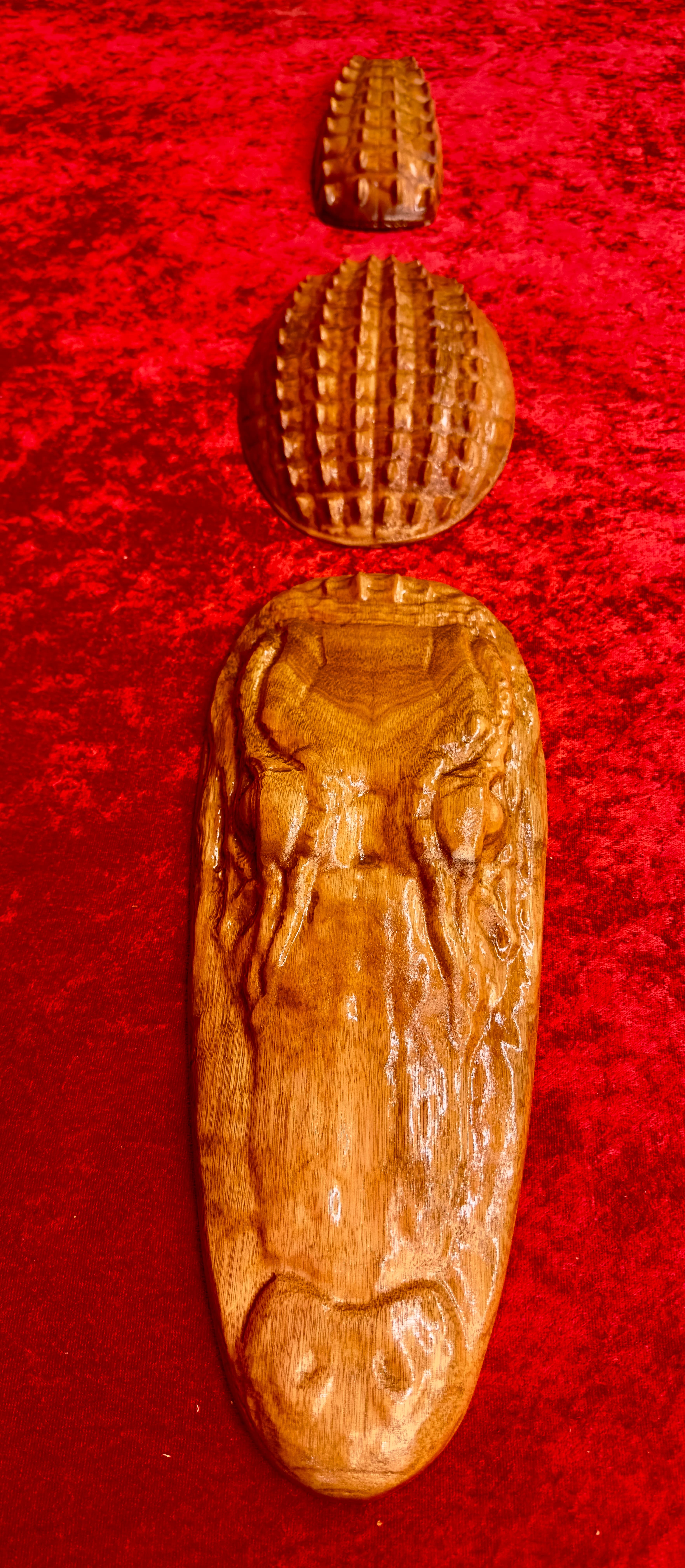 Figure Relief Panel — laser engraving on wood, Gainesville FL