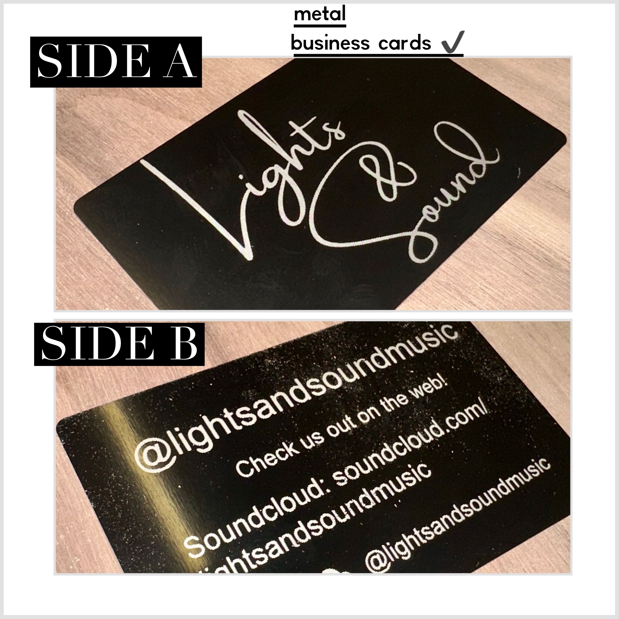 Fiber-marked anodized metal cards